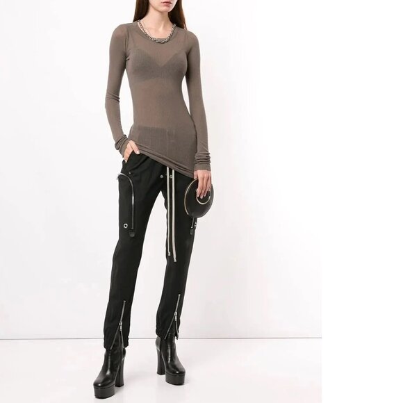 NEW F/W21 GETHSEMANE • NWT RICK OWENS Black Bauhaus Zip Detail Cargo Pants IT 46 - Picture 3 of 17